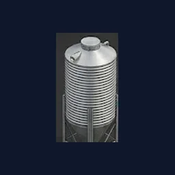 3D render of sealed Titan storage silos for humid Oceania feed ingredient protection